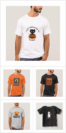 Thanksgiving, Halloween, and fall themed t-shirts