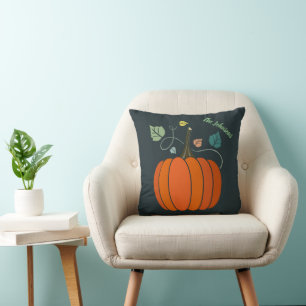 Thanksgiving Halloween Pumpkin Throw PIllow