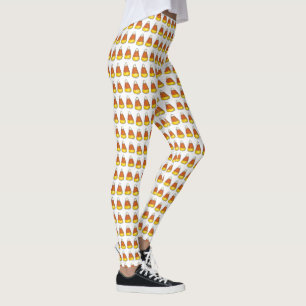 Thanksgiving Halloween Trick or Treat Candy Corn Leggings