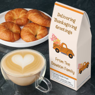 Thanksgiving Hand painted Vintage Truck Roasted Coffee