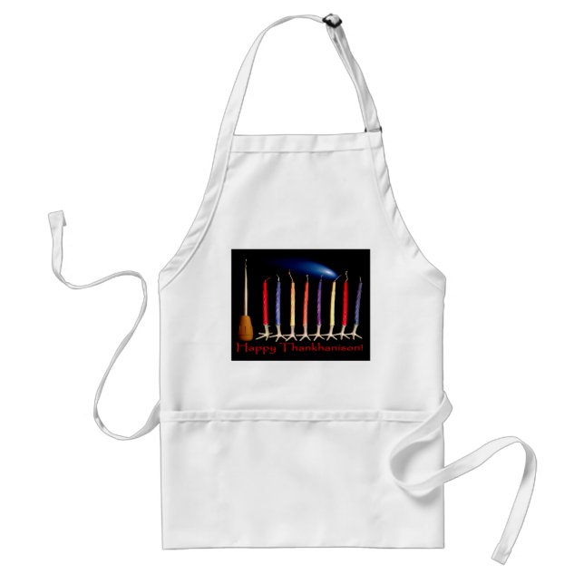 Thanksgiving, Hanukkah & Comet ISON align in 2013 Adult Apron (Front)