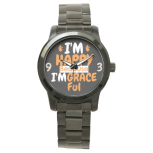 Thanksgiving Happy and Graceful Fall Theme Watch