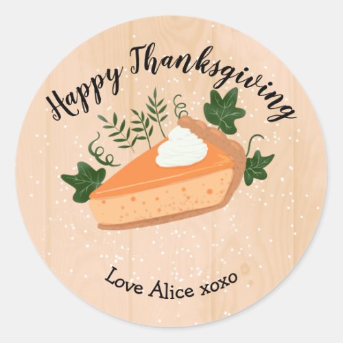 thanksgiving happy birthday bouquet gift wrapping classic round sticker