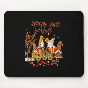 Thanksgiving Happy Fall Yall Gnome Leopard Mouse Pad