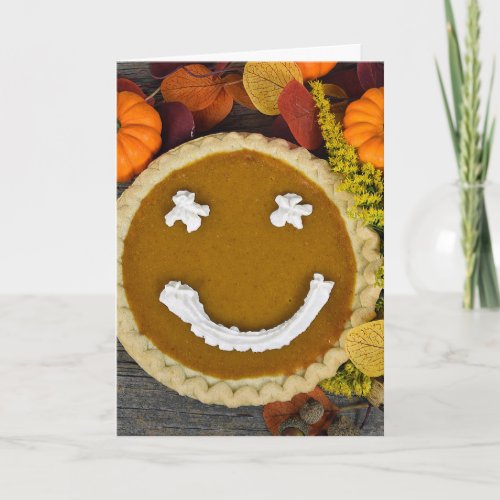 Thanksgiving Happy Pumpkin Pie Holiday Card