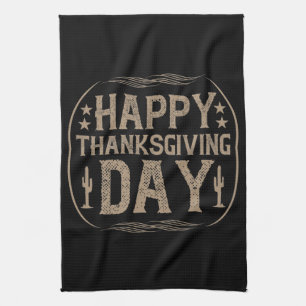 Thanksgiving - Happy Thanksgiving Day Kitchen Towel