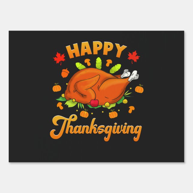 Thanksgiving - Happy Thanksgiving  Sign (Front)
