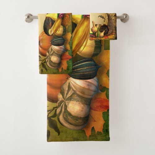 Thanksgiving Harvest Bathroom Towel Set