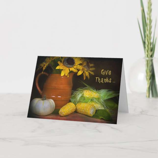 Thanksgiving Harvest Holiday Card (Front)
