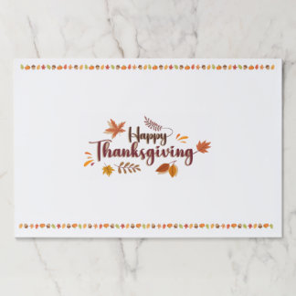 Thanksgiving Harvest Paper Placemats