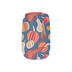 Thanksgiving Harvest: Pumpkin Vintage Art Minx Nail Art