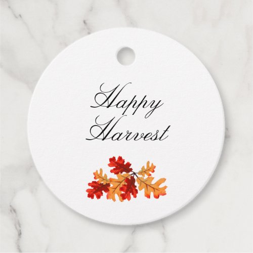 Thanksgiving Harvest Red Gold Fall Foliage  Favor Tags