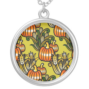 Thanksgiving Harvest Silver Plated Necklace