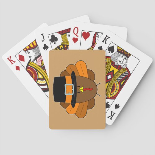 Thanksgiving Hat Turkey - Playing Cards