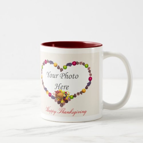 Thanksgiving Heart 2_Photo Frame Two_Tone Coffee Mug