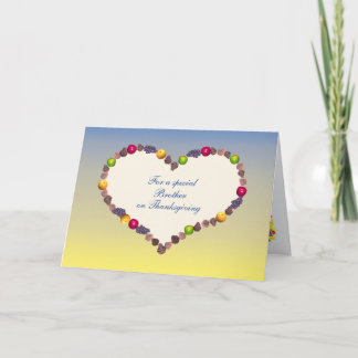 Thanksgiving Heart - For Brother Holiday Card
