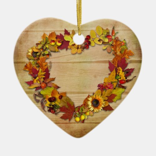 Thanksgiving Heart Heart Ornament