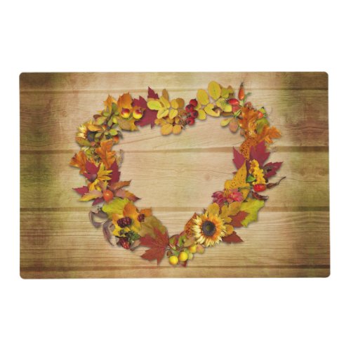 Thanksgiving Heart Laminated Placemat