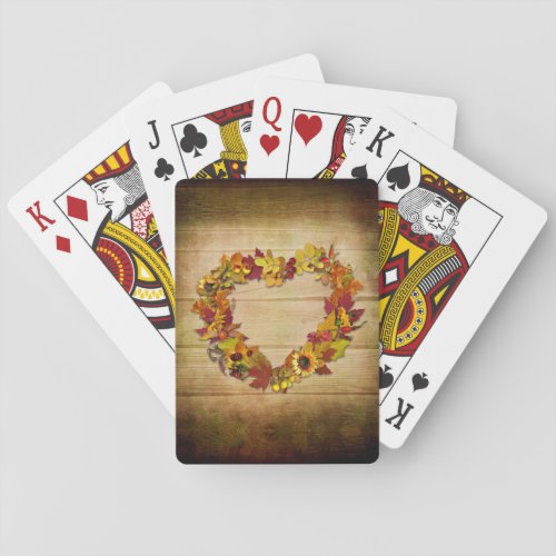 Thanksgiving Heart Playing Cards