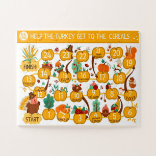 Thanksgiving Help The Turkey Find The Cereal Oats Jigsaw Puzzle