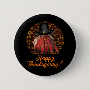 Thanksgiving Hermit Crab Button