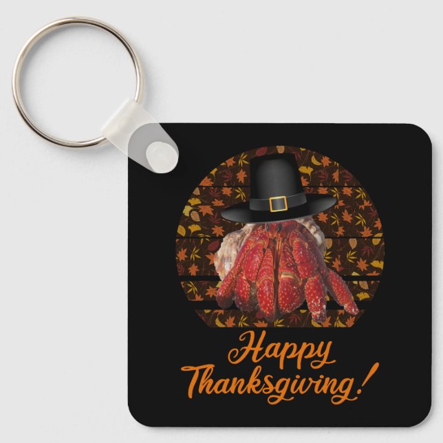 Thanksgiving Hermit Crab Keychain (Front)