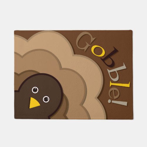 Thanksgiving hiding turkey doormat