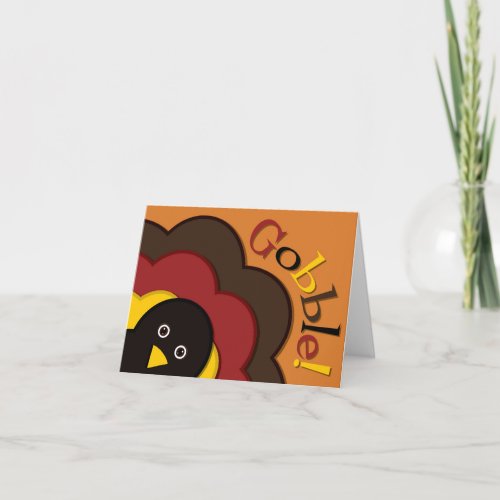 Thanksgiving hiding turkey holiday card
