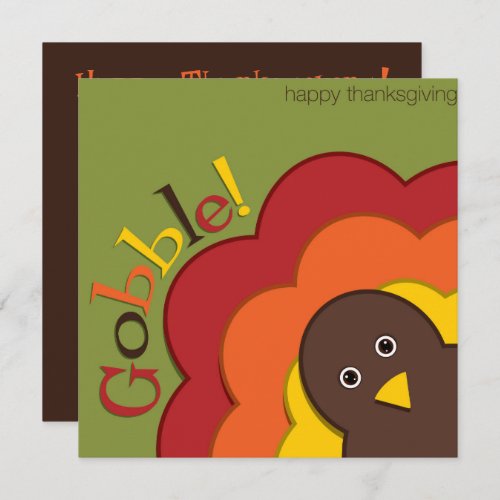 Thanksgiving hiding turkey invitation