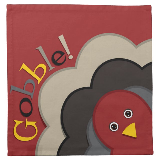 Thanksgiving hiding turkey napkin (Front)