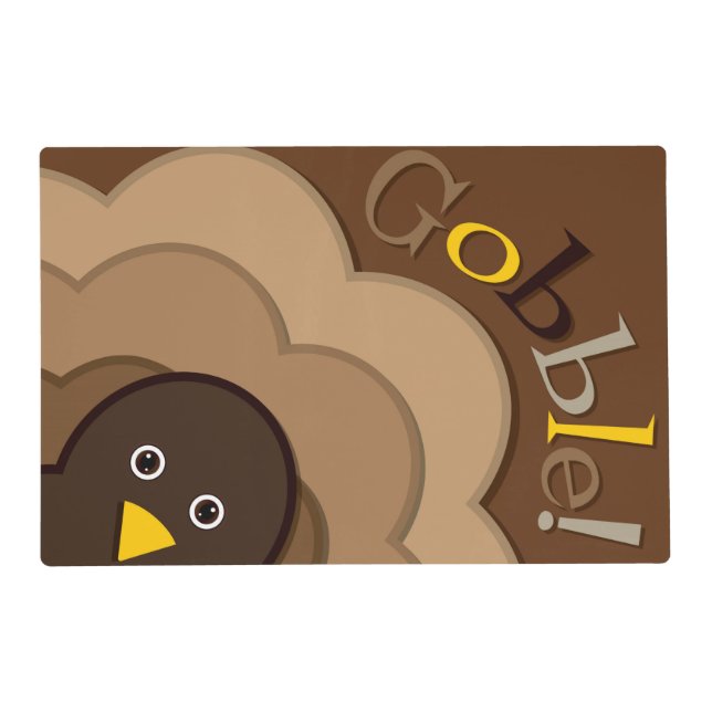 Thanksgiving hiding turkey placemat (Back)