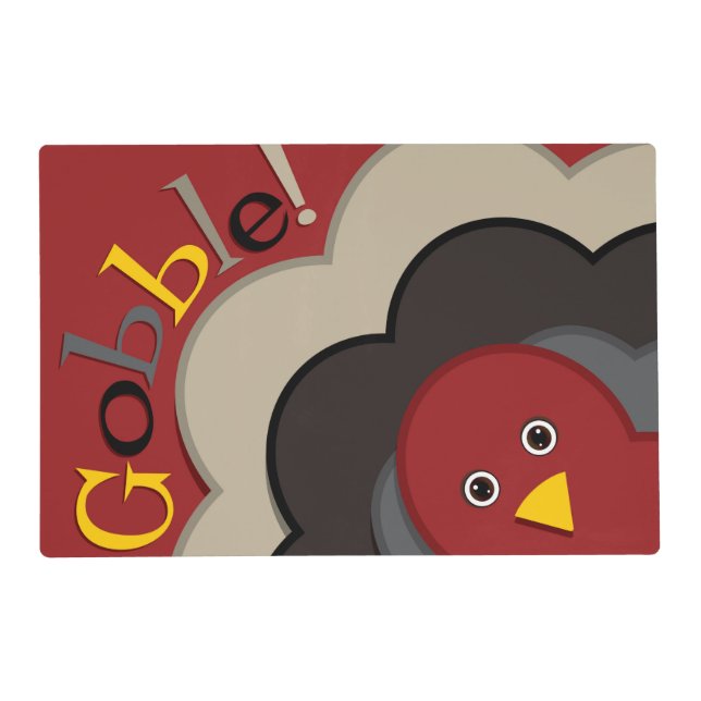 Thanksgiving hiding turkey placemat (Back)