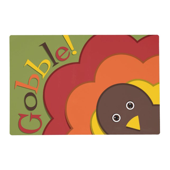Thanksgiving hiding turkey placemat (Back)
