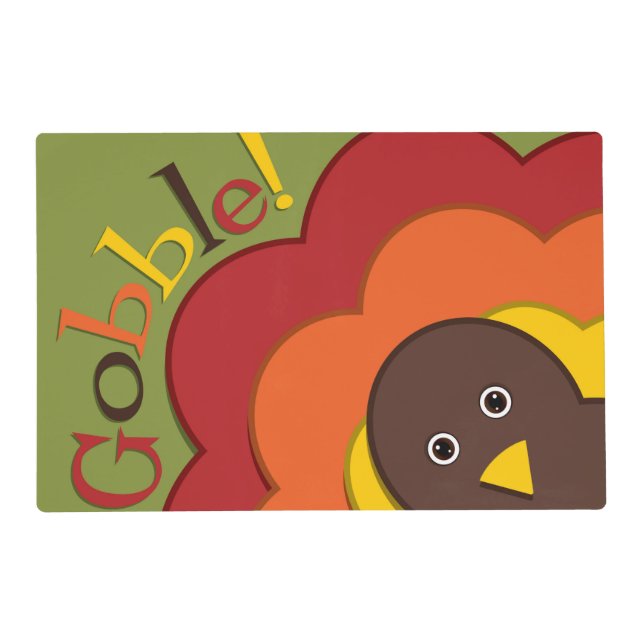 Thanksgiving hiding turkey placemat (Front)