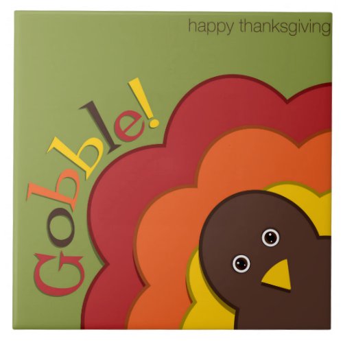 Thanksgiving hiding turkey tile