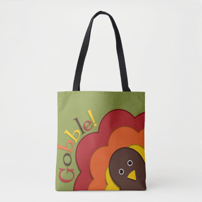 Thanksgiving hiding turkey tote bag (Front)