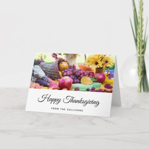 Thanksgiving Holiday Autumn Harvest Table Card