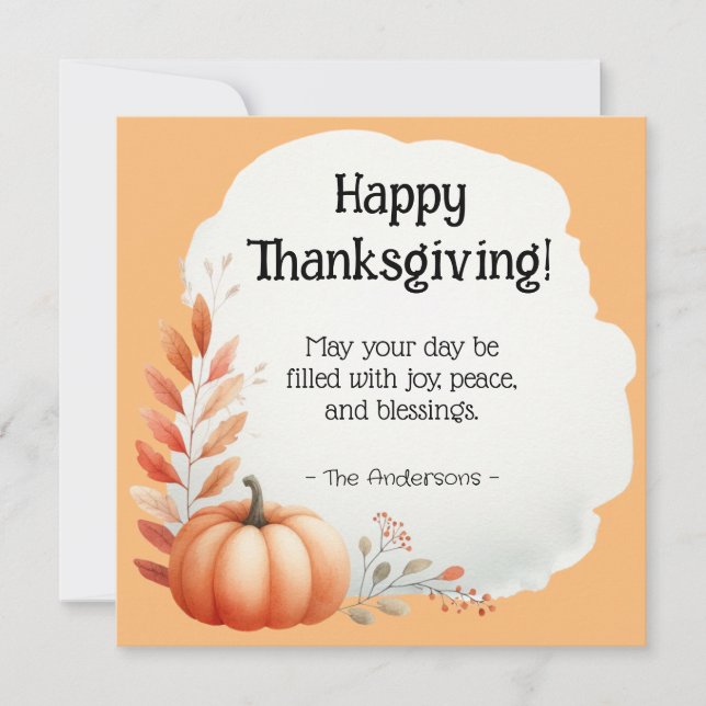 Thanksgiving Holiday Card (Front)