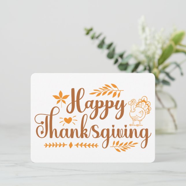 Thanksgiving Holiday Card (Standing Front)