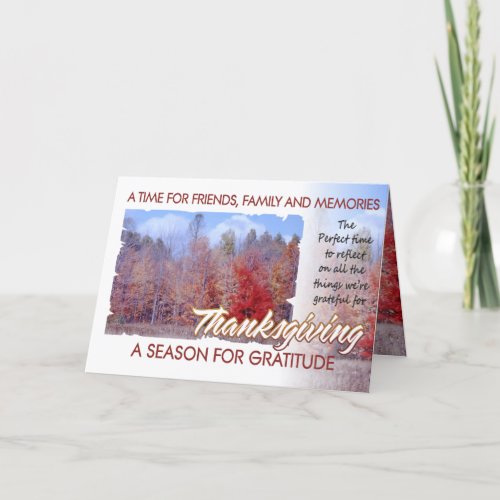 Thanksgiving holiday card autumn friends 1r
