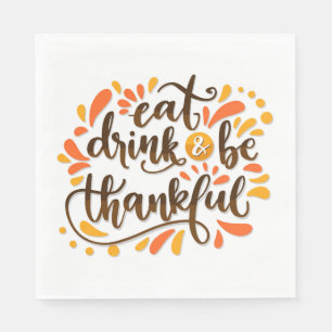 Thanksgiving Holiday Paper Napkins