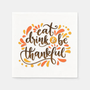 Thanksgiving Holiday Paper Napkins