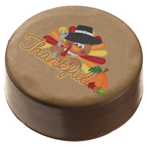 Thanksgiving Holiday Turkey dipped oreo cookie