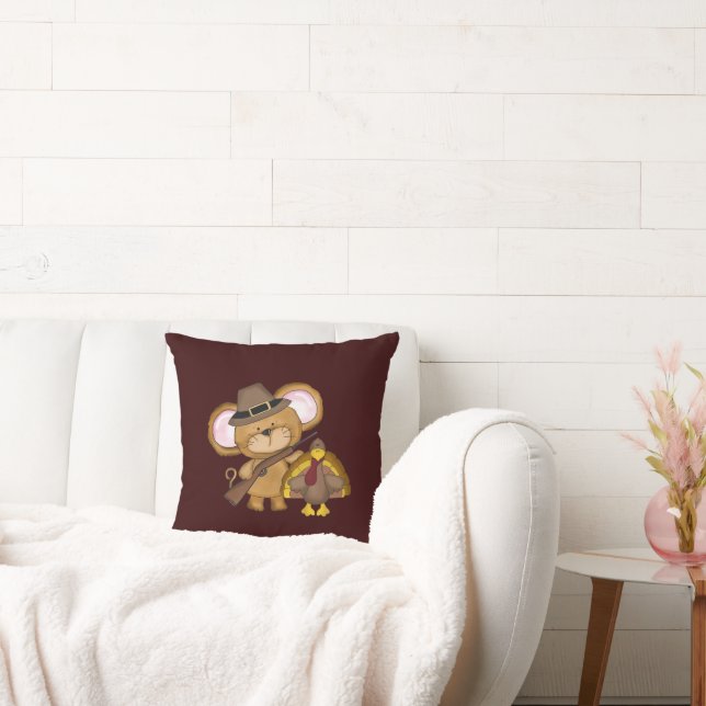 Thanksgiving Holiday Turkey throw pillow (Couch)