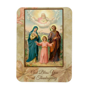 Thanksgiving Holy Family Jesus Mary St. Joseph Magnet