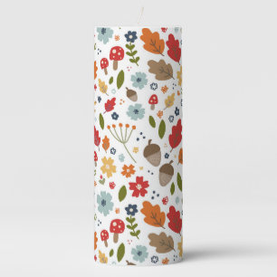 Thanksgiving Home Decor Fall Colors Pillar Candle