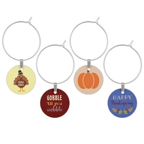 Thanksgiving Home Decor or Gift Wine Charm