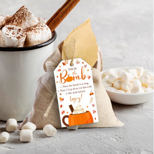 Thanksgiving Hot Chocolate Bomb Tag Hot Cocoa Gift Tags