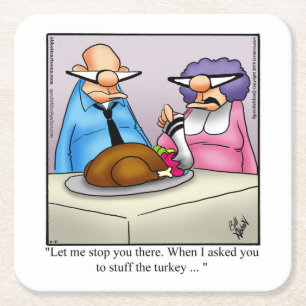 Thanksgiving Humor Bar Coasters
