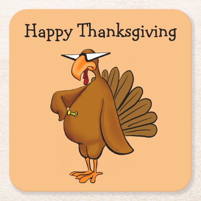 Thanksgiving Humor Bar Coasters (Front)